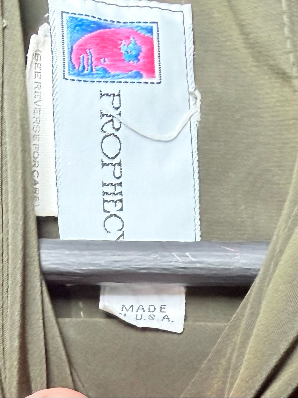 Prophecy. Olive Green Long-Sleeve Women's Top. Size 10 - Picture 3 of 7